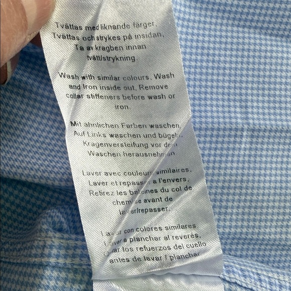 Tiger of Sweden Men’s Blue Checkered Cotton Shirt. Size 41 - Picture 7 of 8